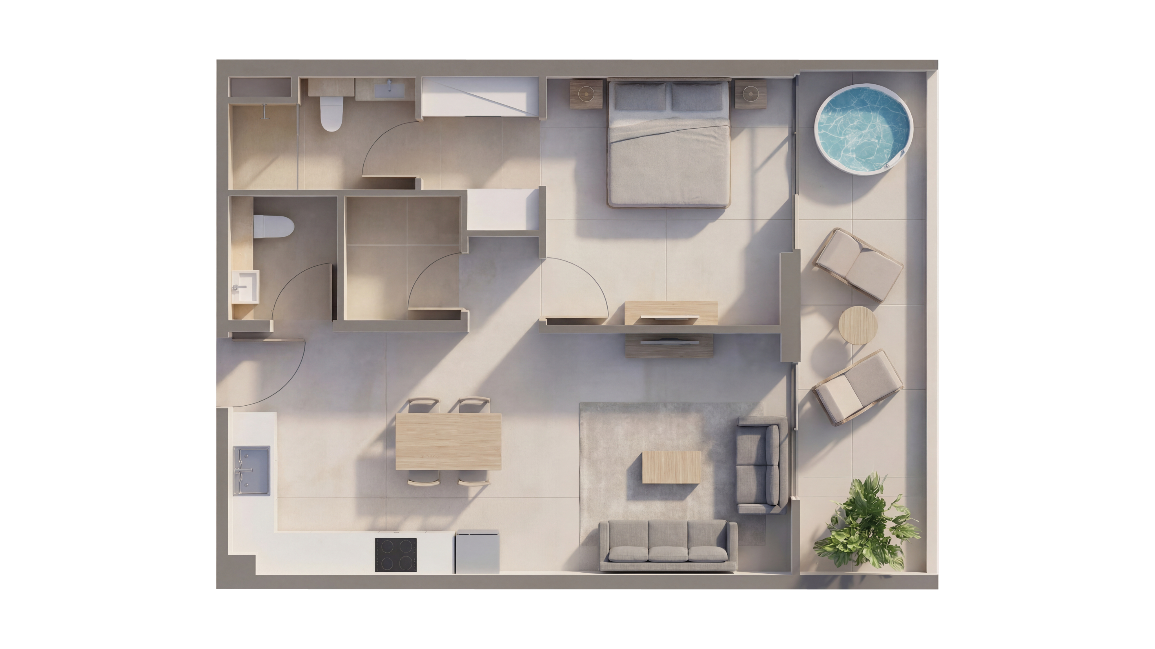 Sky Harmony: планировка 1BR