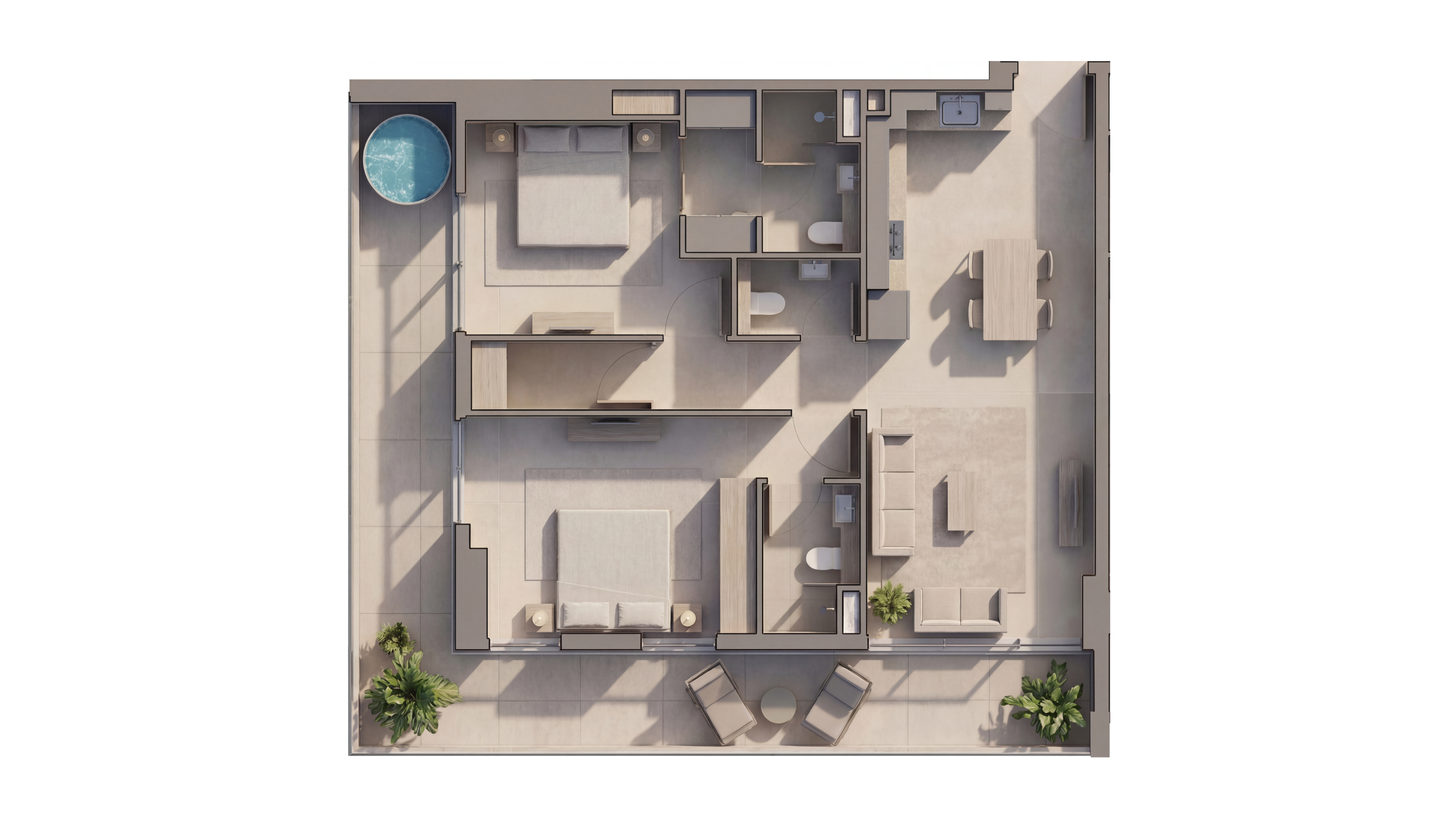 Sky Harmony: планировка 2BR