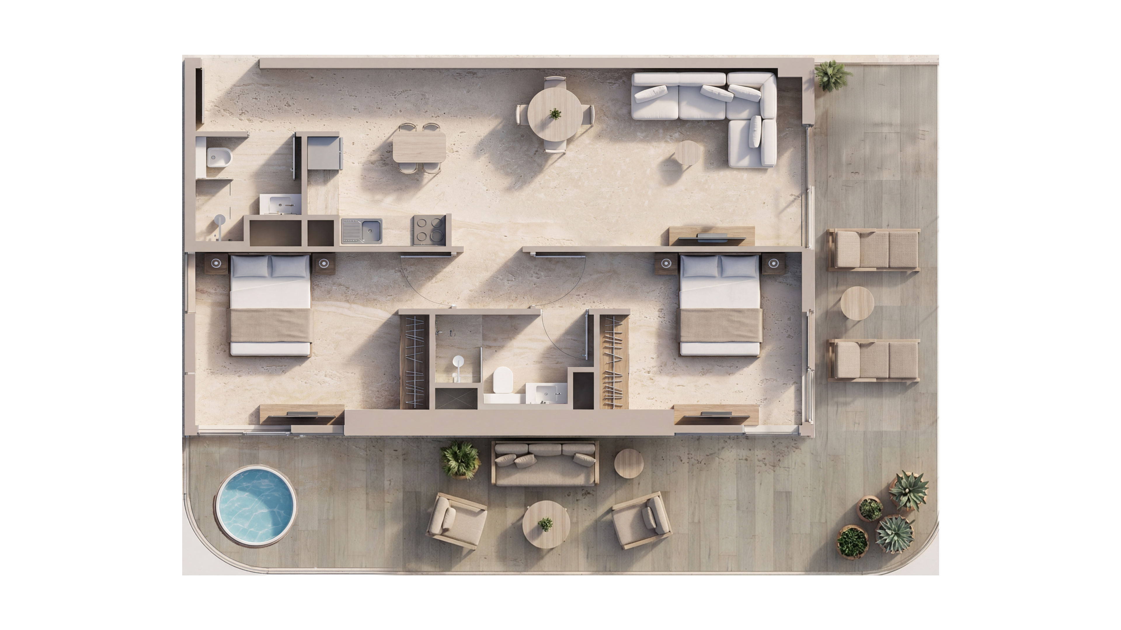 Sky Line: планировка 2BR