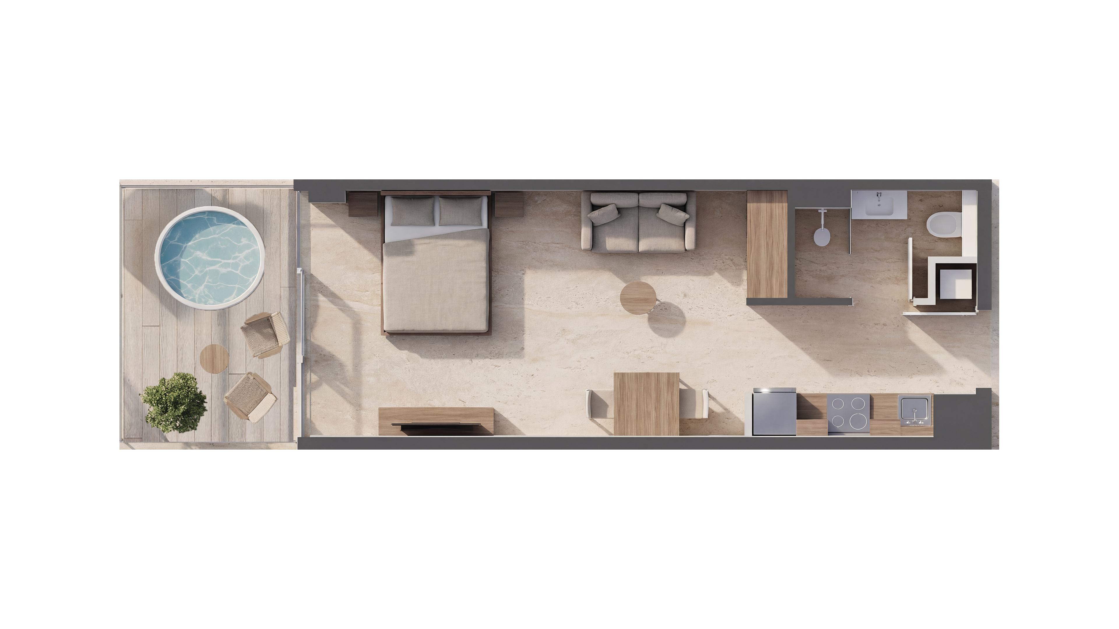 Sky Line: планировка студии